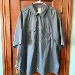BIG AND TALL! Dickies Charcoal Button-Up Shirt